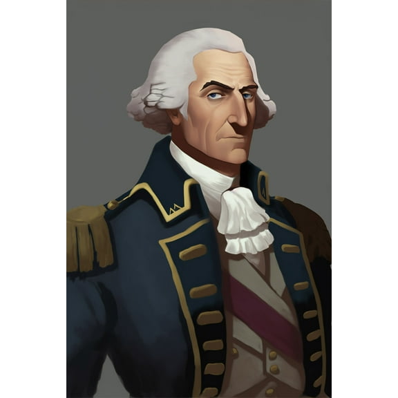 24x36 gallery poster, George Washington Anime artwork p6
