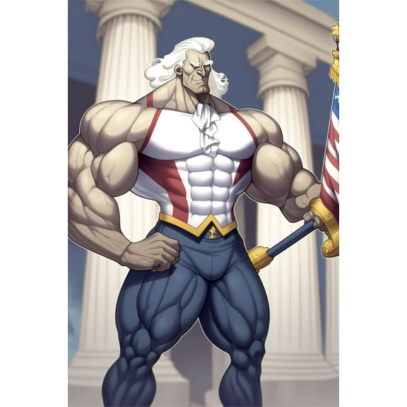 24x36 gallery poster, George Washington Anime p3