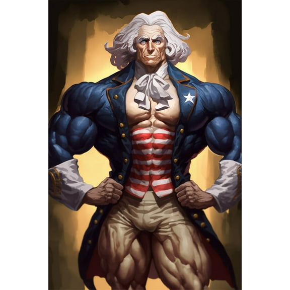24x36 gallery poster, George Washington Anime p5