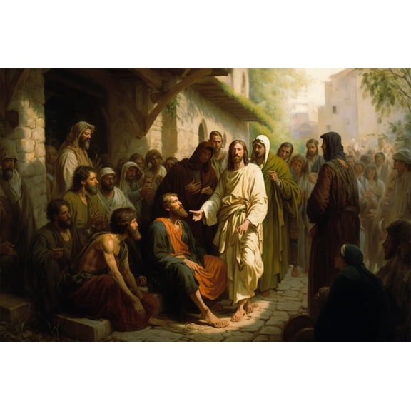 24x36 gallery poster, Jesus Christ healing the sick p4