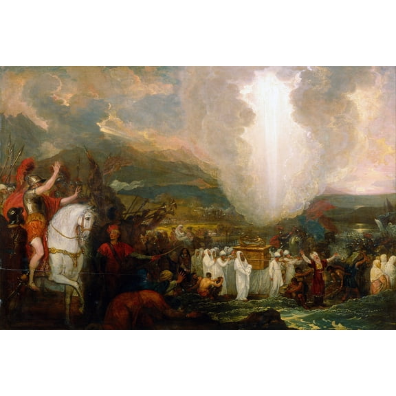 24x36 gallery poster, Joshua passing the River Jordan with the Ark of the Covenant, 1800 by Benjamin West