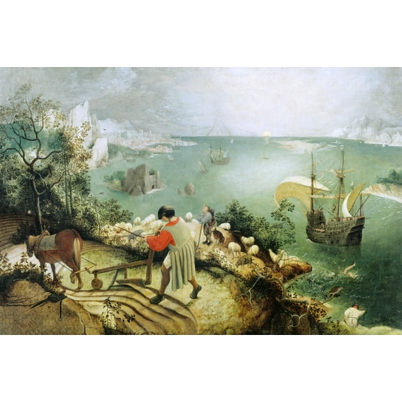 24x36 gallery poster, Landscape with the Fall of Icarus by Pieter Bruegel the Elder