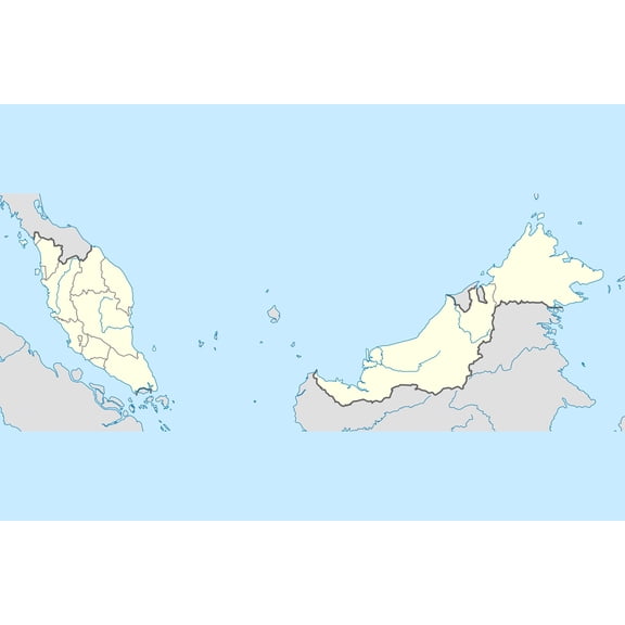 24x36 gallery poster, Map of Malaysia