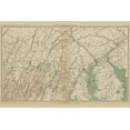 thumbnail image 1 of 24x36 gallery poster, Map of Northern Virginia, Maryland and Pennsylvania, 1861 to 1865, 1 of 1