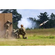 24x36 gallery poster, Paratroopers from 504th Infantry fire a FGM-148 Javelin