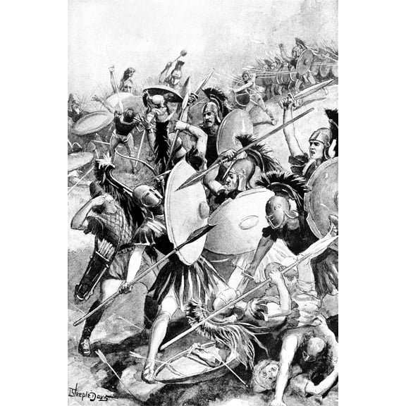24x36 gallery poster, Peloponnesian War, Destruction of Athenian army at Syracuse