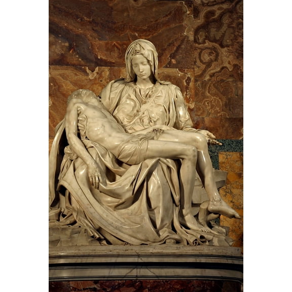 24x36 gallery poster, Pieta, by Michelangelo, St Peter's Basilica (1498-99)
