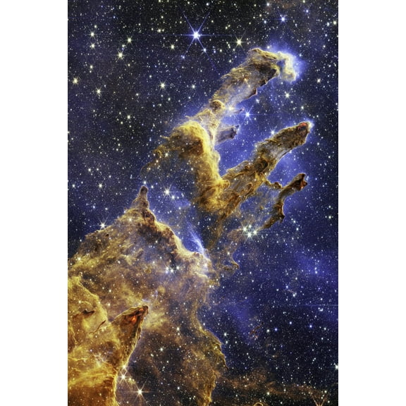 24x36 gallery poster, Pillars of Creation, James Webb Space Telescope, 2022, near infra-red