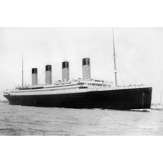 24x36 gallery poster, RMS Titanic departing Southampton on April 10, 1912