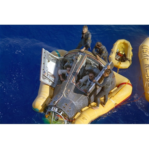 24x36 gallery poster, Recovery of Gemini 8 capsule from the western Pacific Ocean