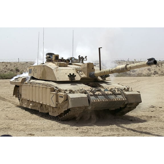 24x36 gallery poster, Soldiers of 1 A Squadron Queens Royal Lancers QRL patrolling outside Basra Iraq
