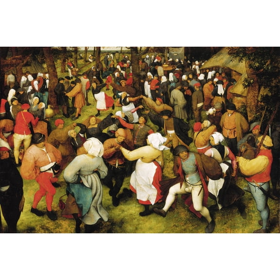 24x36 gallery poster, The Wedding Dance (1566) by Pieter Bruegel the Elder
