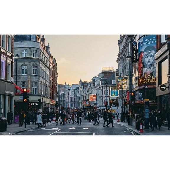 24x36 gallery poster, The West End theatre district in 2016