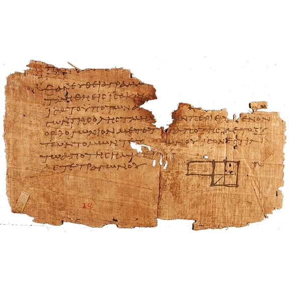 24x36 gallery poster, fragment from Euclid's Elements (c. 300 BC) ancient Greek mathematics