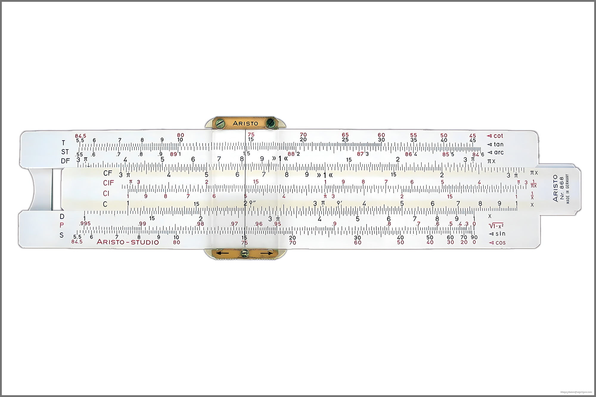 24x36 Gallery Poster, Slide Rule Image, Museum-Quality Photo Paper ...
