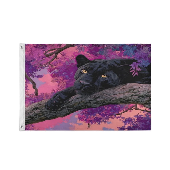 24x36 inch Garden Hanging Flag Square Double Sided Flag Garden Garage nd Patio Decorative Flag Black Panther Pattern