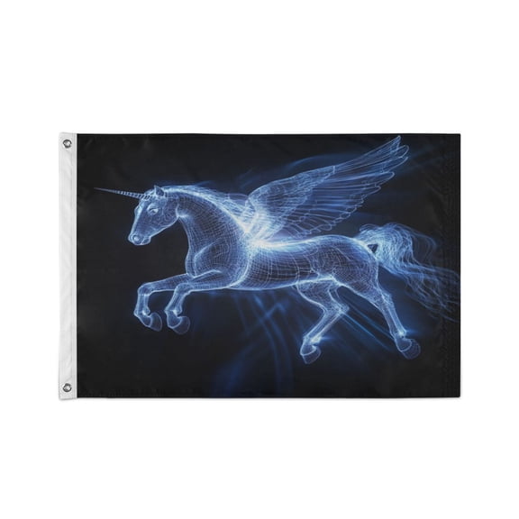 24x36 inch Garden Hanging Flag Square Double Sided Flag Garden Garage nd Patio Decorative Flag Blue Light Effect Pegasus