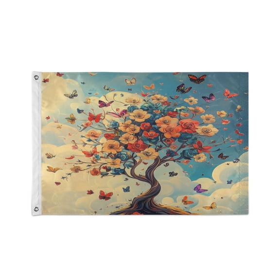 24x36 inch Garden Hanging Flag Square Double Sided Flag Garden Garage nd Patio Decorative Flag The Tree Of Life