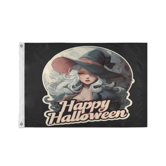 24x36 inch Garden Hanging Flag Square Double Sided Flag Garden Garage nd Patio Decorative Flag White-haired Woman