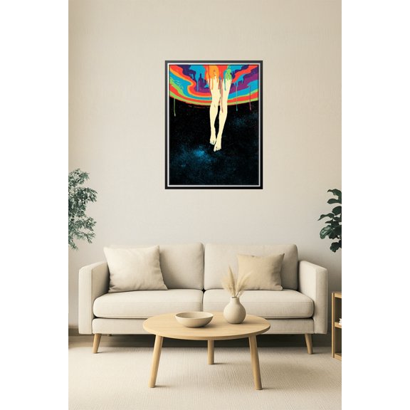 24x36in Poster Cosmic Drip – Surreal Melting Rainbow Art Poster 【Photo Paper】