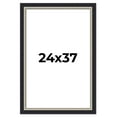 thumbnail image 1 of 24x37 Frame Black Real Wood Picture Frame Width 2.25 Inches | Interior Frame Depth 0.5 Inches |, 1 of 8