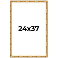 thumbnail image 1 of 24x37 Frame Gold Bamboo Solid Wood Picture Frame | 1 Inch Moulding Width | Interior Frame Depth, 1 of 8