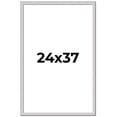 thumbnail image 1 of 24x37 Frame Silver Inner Slope Bevel Picture Frame | 1 Inch Moulding Width | 0.75 Inch Rabbet Depth, 1 of 8
