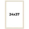 thumbnail image 1 of 24x37 Frame White Real Wood Picture Frame Width 1.5 inches | Interior Frame Depth 0.5 inches | Barn, 1 of 8