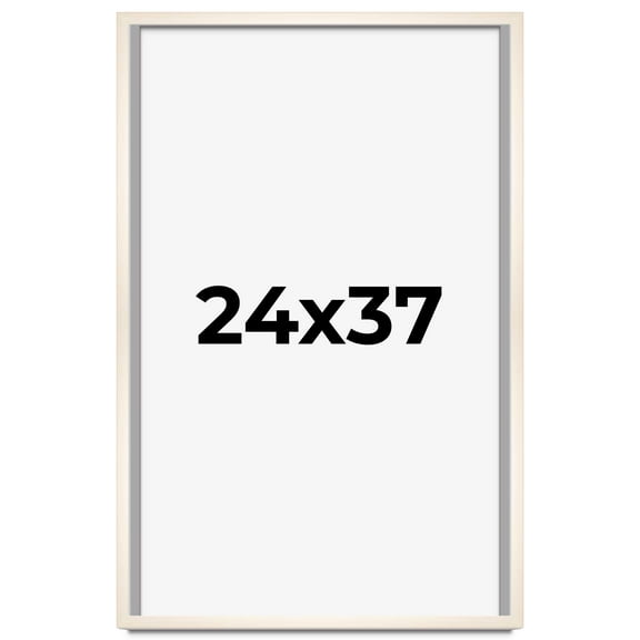 24x37 Frame White Wheat Solid Wood Picture Frame | Moulding Width 0.75 Inches | Interior Depth 0.5