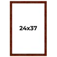 thumbnail image 1 of 24x37 Walnut Brown Veneer Real Wood Picture Frame Width 1.75 inches | Interior Frame Depth 0.5, 1 of 8