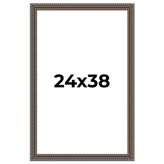 24x38 Frame Black Feather Payton Ornate Solid Wood Picture Frame Width 1.75 Inches | Interior Depth