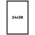 thumbnail image 1 of 24x38 Frame Black Real Wood Picture Frame Width 1.25 Inches | Interior Frame Depth 0.5 Inches |, 1 of 8