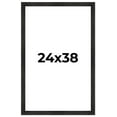 thumbnail image 1 of 24x38 Frame Black Rustic Barnwood Solid Wood Picture Frame | 1.5 Inch Moulding Width | Includes UV, 1 of 8