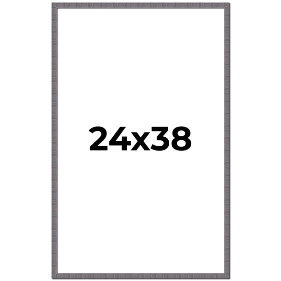 24x38 Frame Blue Kingsley Pewter Solid Wood Picture Frame Width 0.75 Inches |Interior Depth 0.5