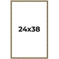 thumbnail image 1 of 24x38 Frame Gold Kingsley Distressed Solid Wood Picture Frame Width 0.75 Inches | Interior Frame, 1 of 8