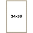 thumbnail image 1 of 24x38 Frame Grey Solid Wood Picture Frame Width 1 Inches | Interior Frame Depth 0.5 Inches |, 1 of 8