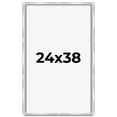 thumbnail image 1 of 24x38 Frame Silver Whitewashed Wood Grain Solid Wood Shadow Box | 0.75 Inch Moulding Width | 0.75, 1 of 8