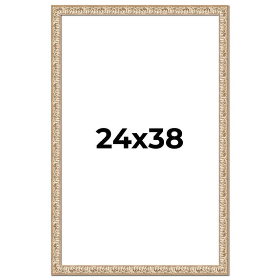 24x38 Frame White Real Wood Picture Frame Width 1.5 inches | Interior Frame Depth 0.5 inches |