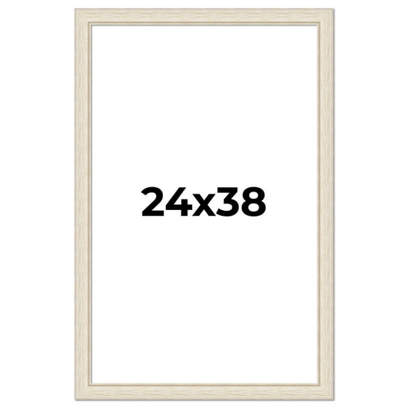 24x38 Frame White Real Wood Picture Frame Width 1.75 inches | Interior Frame Depth 0.5 inches |