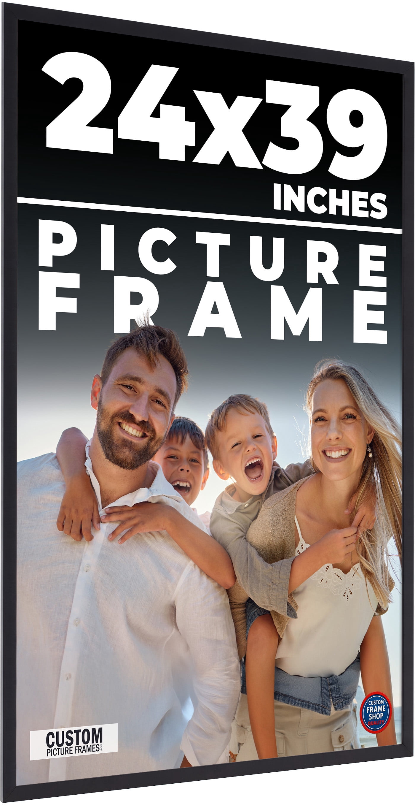 24x39 Frame Black Real Wood Picture Frame Width 0.75 inches | Interior ...