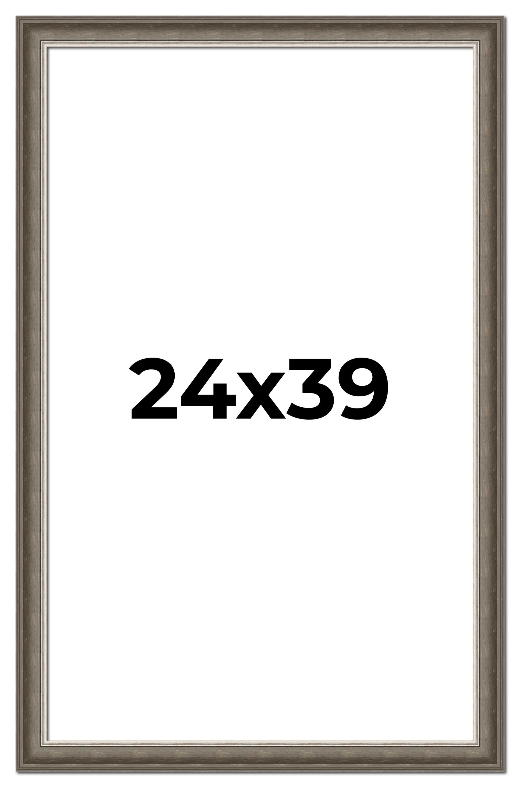 24x39 Frame Brown Solid Wood Picture Frame | 1.75 Inch Moulding Width ...