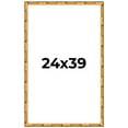 thumbnail image 1 of 24x39 Frame Gold Bamboo Solid Wood Picture Frame | 1 Inch Moulding Width | Interior Frame Depth, 1 of 8