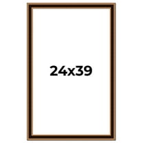 24x39 Frame Gold Brown Plein Air Vintage Solid Wood Picture Frame | 1.75 Inches Moulding Width |