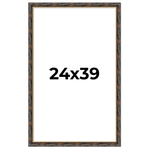 24x39 Frame Gold Real Wood Picture Frame Width 1.5 inches | Interior Frame Depth 0.5 inches |