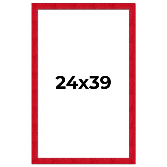 24x39 Frame Red Burl Solid Wood Picture Frame Width 1.75 Inches | Interior Frame Depth 0.5 Inches |