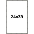 thumbnail image 1 of 24x39 Frame Silver Grey Distressed Solid Wood Picture Frame | 0.75 Inch Moulding Width | Interior, 1 of 8