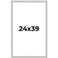 thumbnail image 1 of 24x39 Frame Silver Inner Slope Bevel Picture Frame | 1 Inch Moulding Width | 0.75 Inch Rabbet Depth, 1 of 8