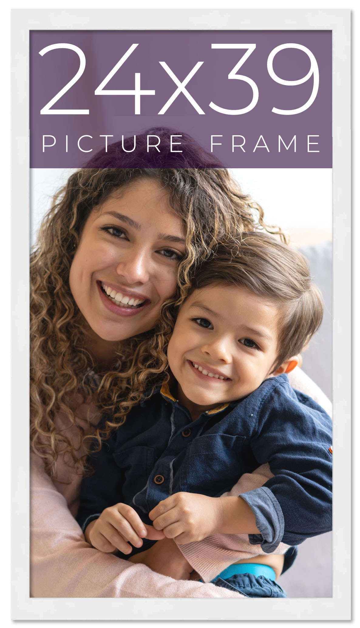 24x39 Frame White Real Wood Picture Frame Width 0.75 inches | Interior ...