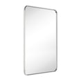 thumbnail image 1 of 24x40'' Chrome Mirrors for Bathroom, Chrome Bathroom Vanity Mirror, Rounded Rectangle Mirror, Stainless Steel Anti-Rust Tube Metal Frame Wall Mounted Mirror, Vertically/Horizontal Hanging, 1 of 11