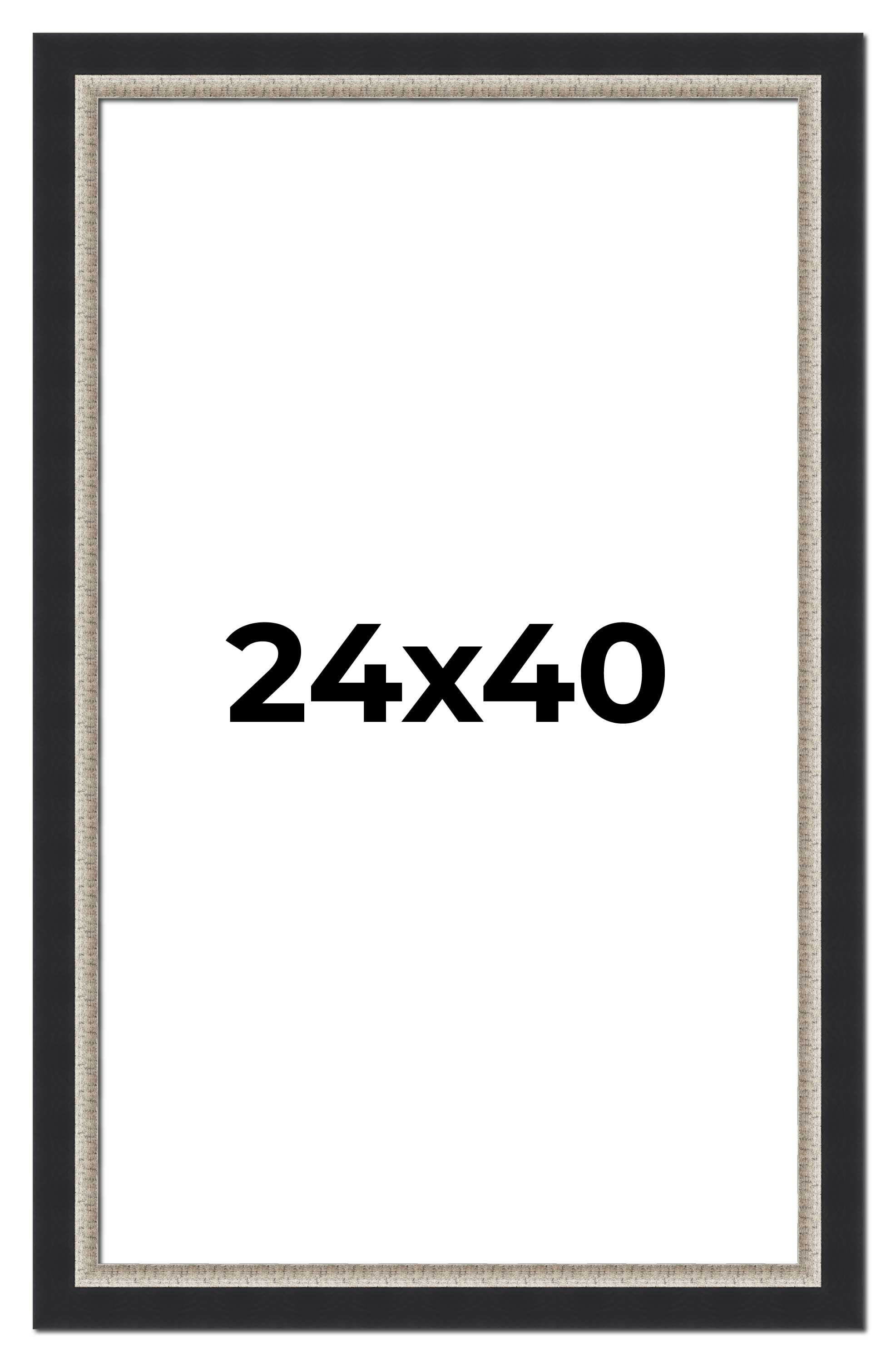24x40 Frame Black Real Wood Picture Frame Width 2.25 Inches | Interior ...